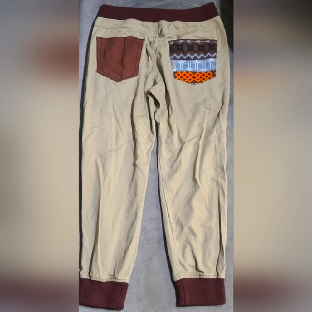 Tan Chinos Straight Leg Cotton Blend